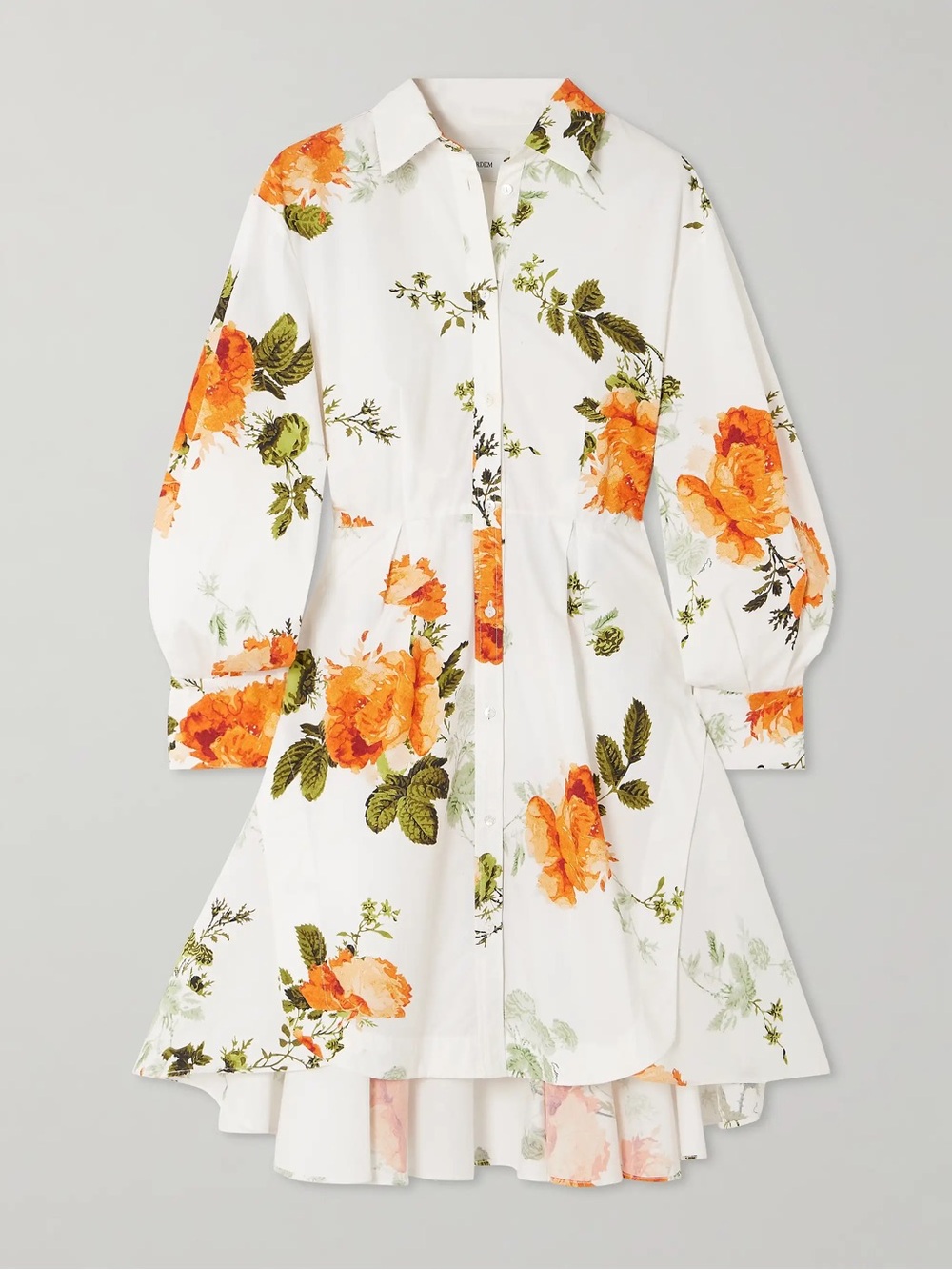ERDEM
floral-print cotton mini shirtdress
